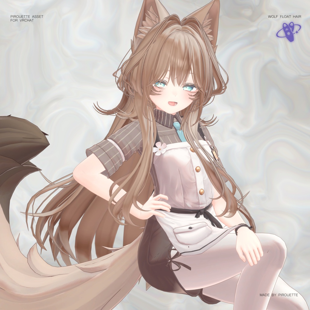 07/31Update sale!【23アバター対応】Wolf Float Hair【VRChat】