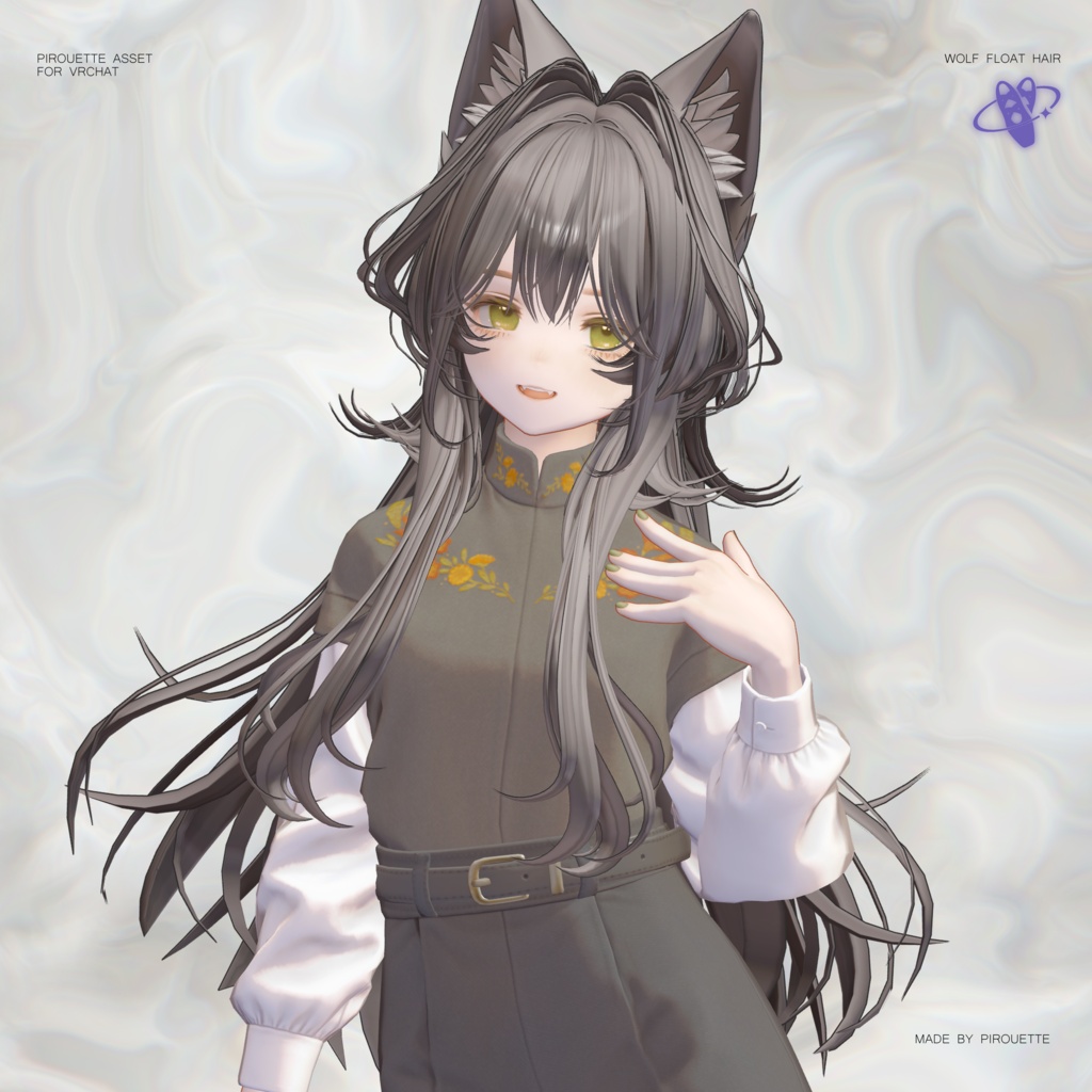 07/31Update sale!【23アバター対応】Wolf Float Hair【VRChat】
