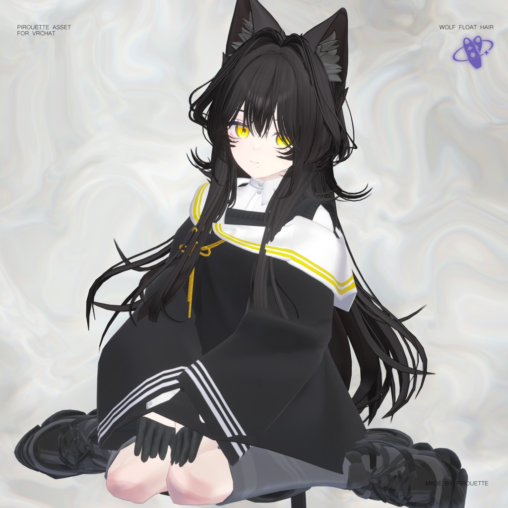 07/31Update sale!【23アバター対応】Wolf Float Hair【VRChat】