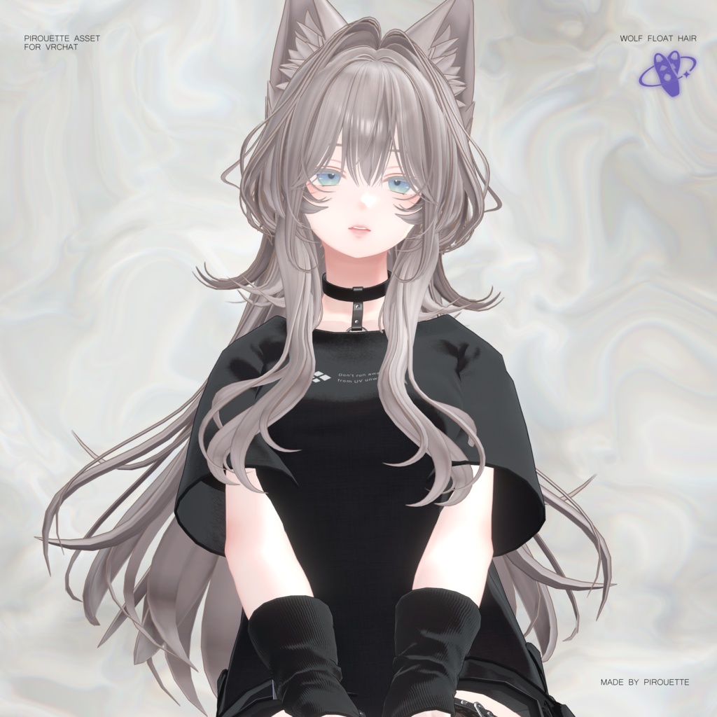 07/31Update sale!【23アバター対応】Wolf Float Hair【VRChat】