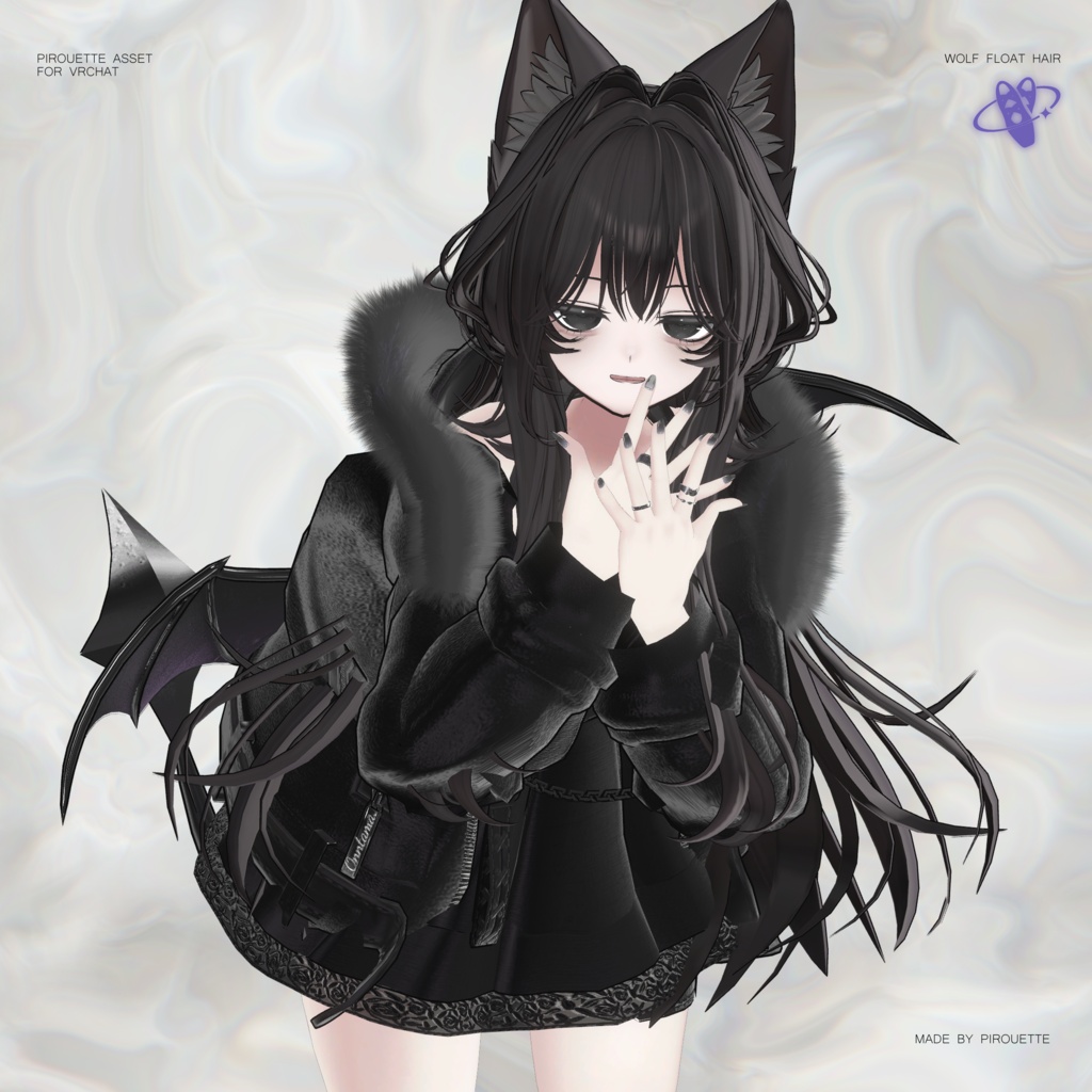 07/31Update sale!【23アバター対応】Wolf Float Hair【VRChat】