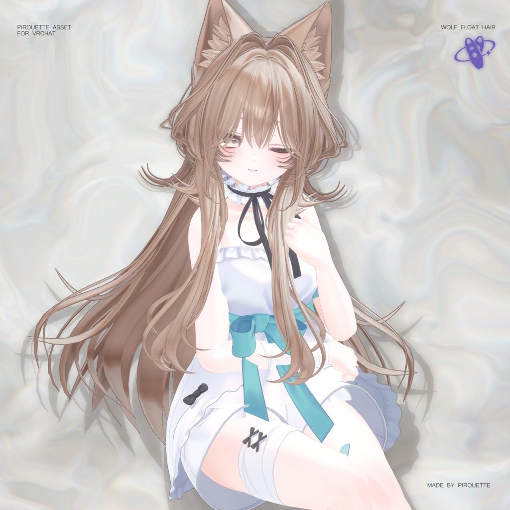 07/31Update sale!【23アバター対応】Wolf Float Hair【VRChat】