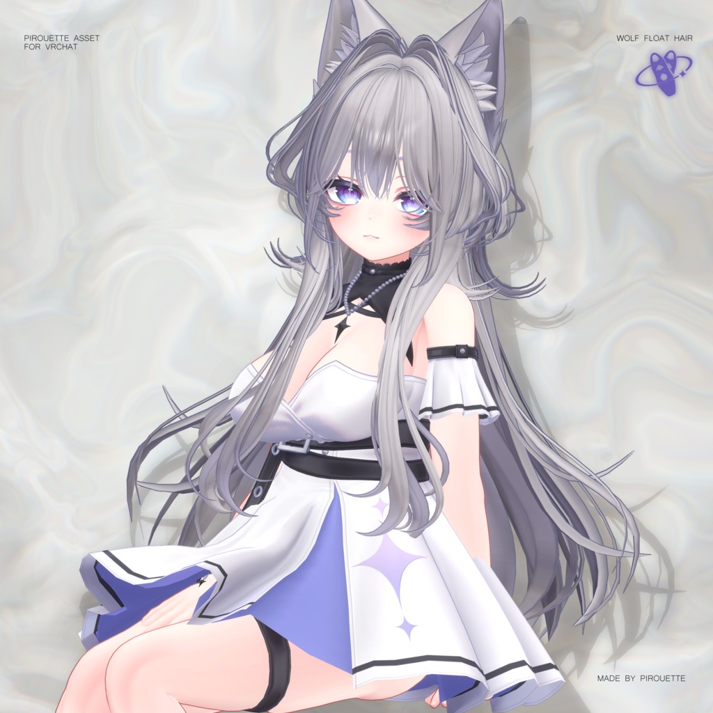 07/31Update sale!【23アバター対応】Wolf Float Hair【VRChat】