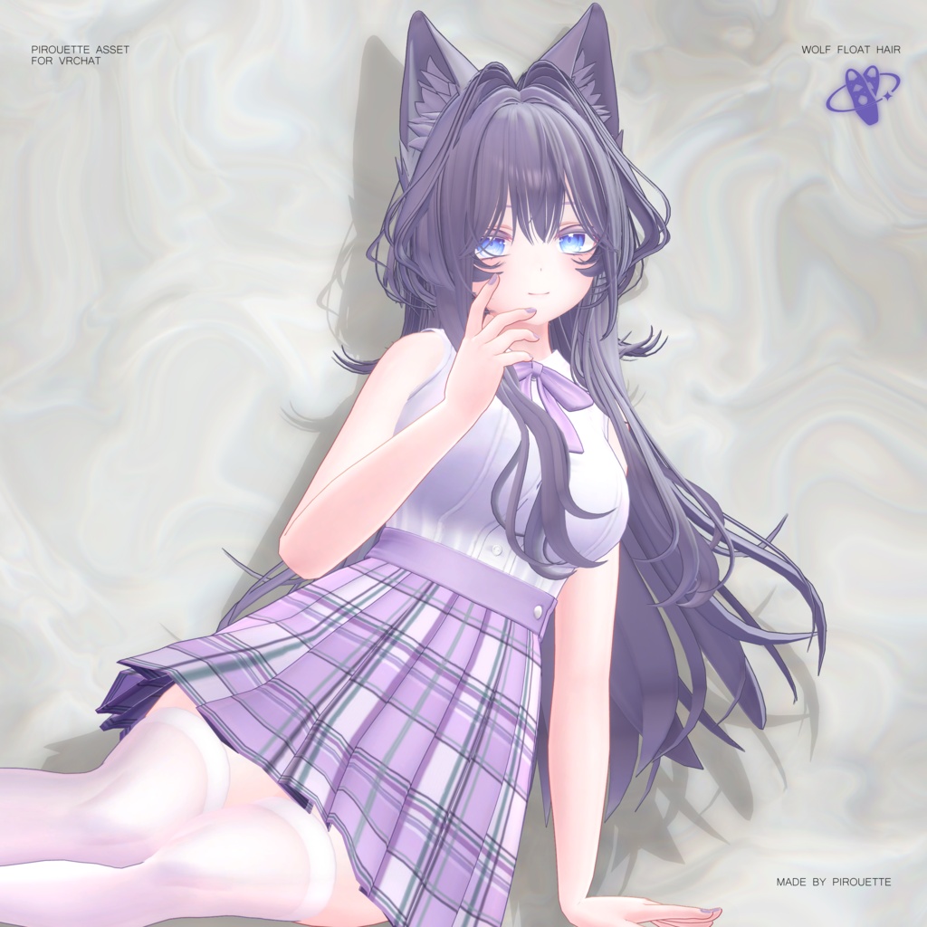 07/31Update sale!【23アバター対応】Wolf Float Hair【VRChat】