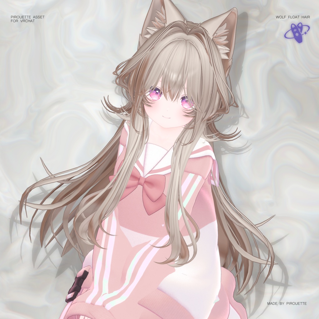 07/31Update sale!【23アバター対応】Wolf Float Hair【VRChat】
