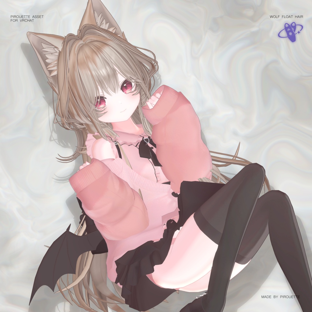 07/31Update sale!【23アバター対応】Wolf Float Hair【VRChat】