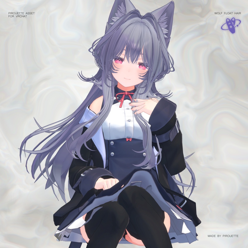 07/31Update sale!【23アバター対応】Wolf Float Hair【VRChat】