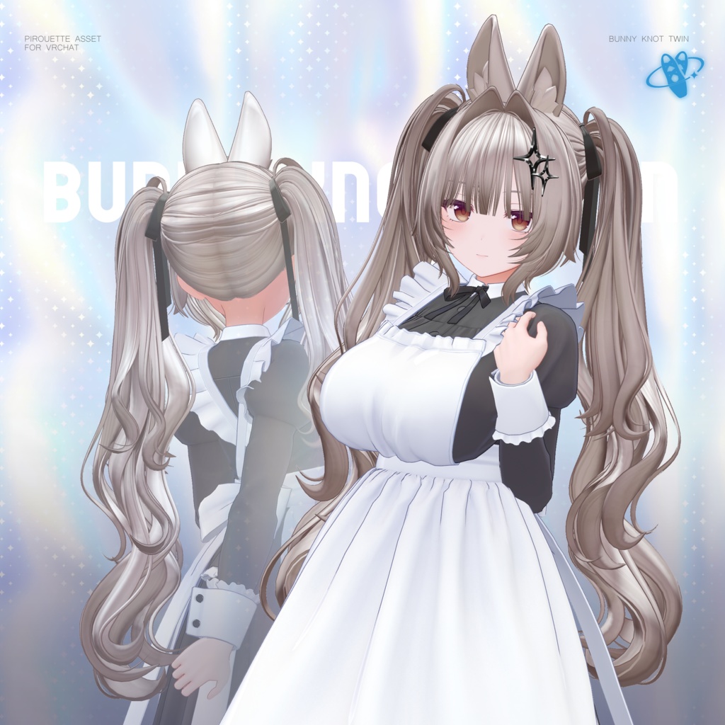 【15アバター対応】Bunny Knot Twin【VRChat】