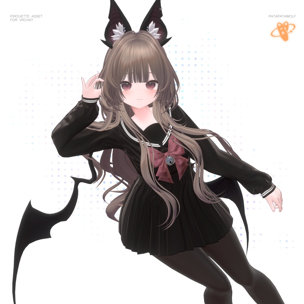 【19アバター対応】ぱたぱたウルフ【VRChat】