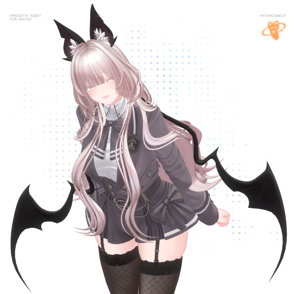 【19アバター対応】ぱたぱたウルフ【VRChat】