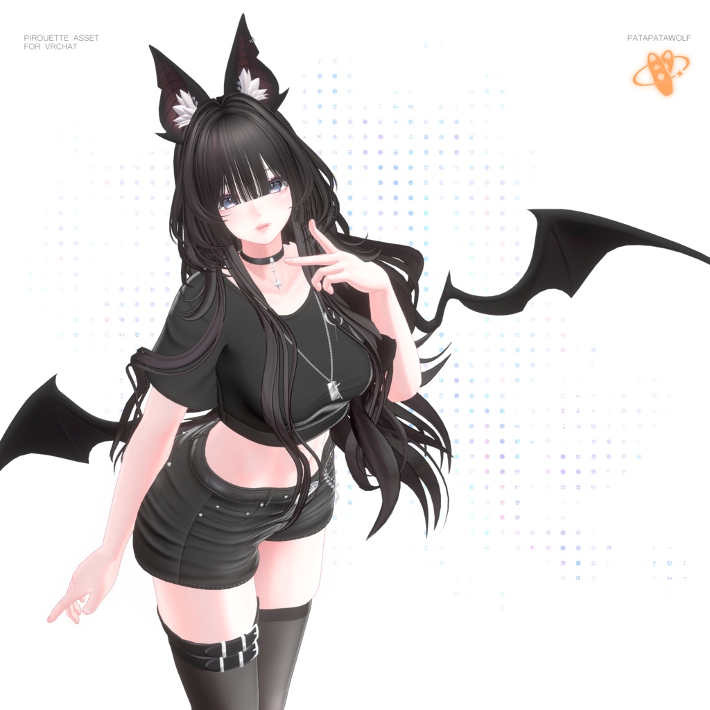 【19アバター対応】ぱたぱたウルフ【VRChat】