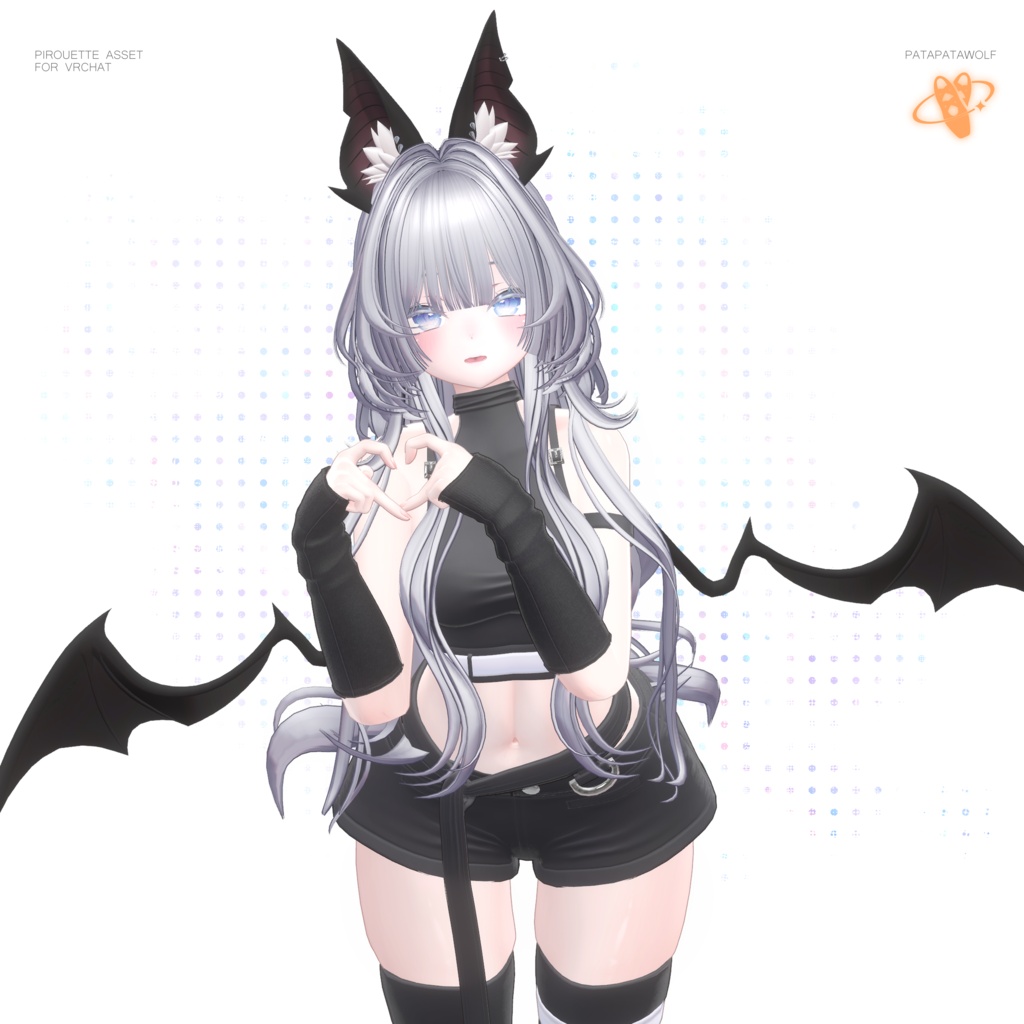 【19アバター対応】ぱたぱたウルフ【VRChat】