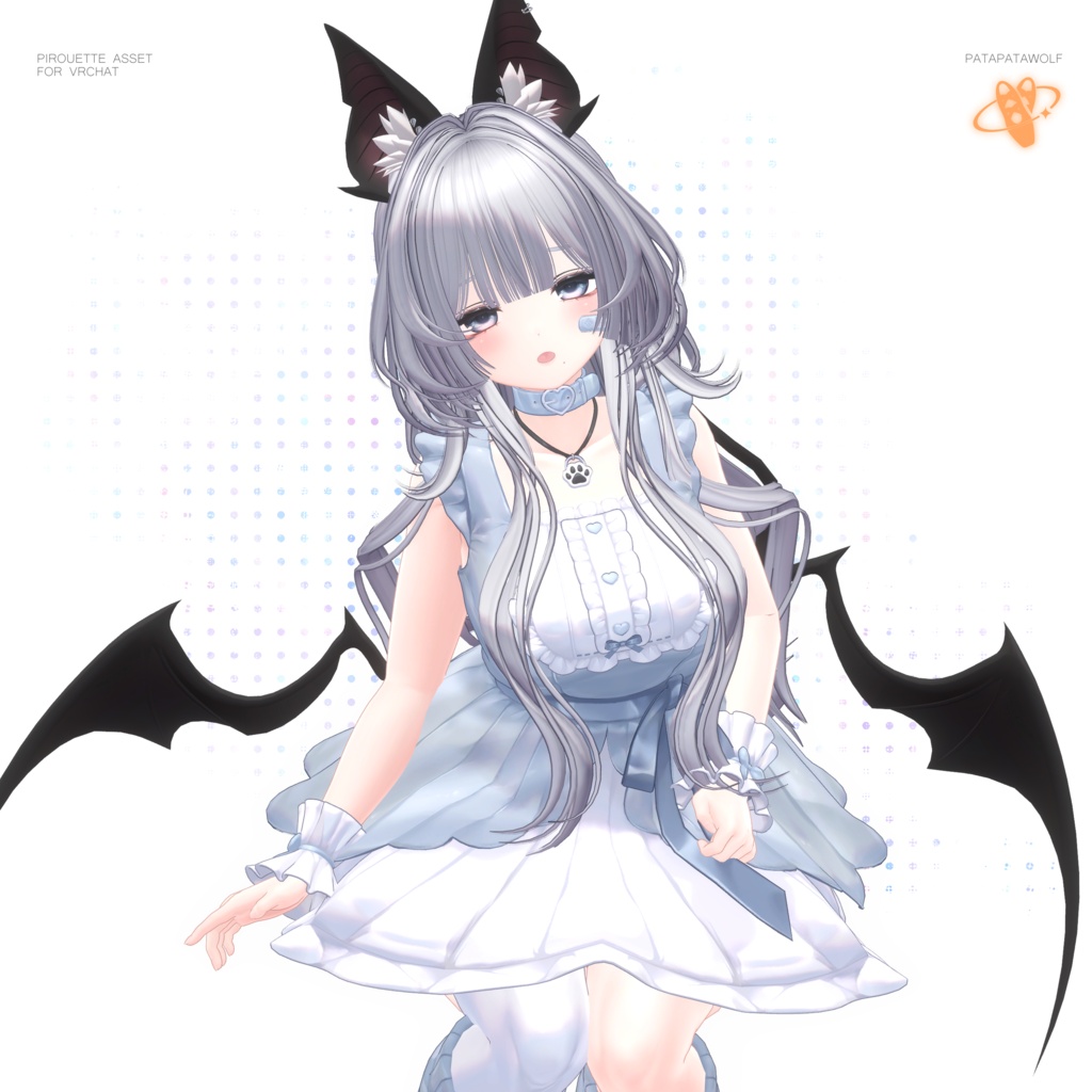 【19アバター対応】ぱたぱたウルフ【VRChat】