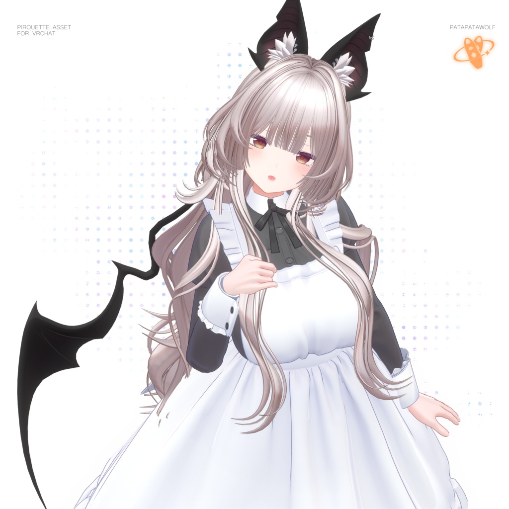 【19アバター対応】ぱたぱたウルフ【VRChat】