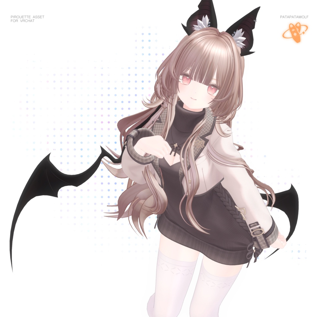 【19アバター対応】ぱたぱたウルフ【VRChat】
