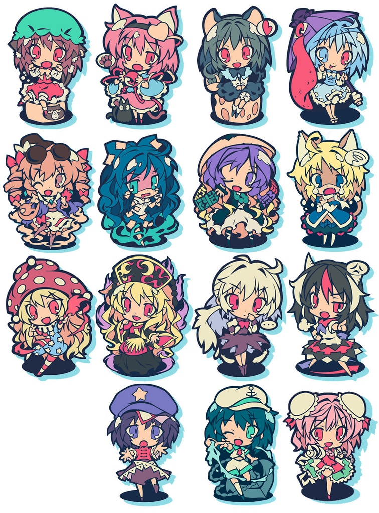 東方Projectラバーキーホルダー15個セット - luknova.com