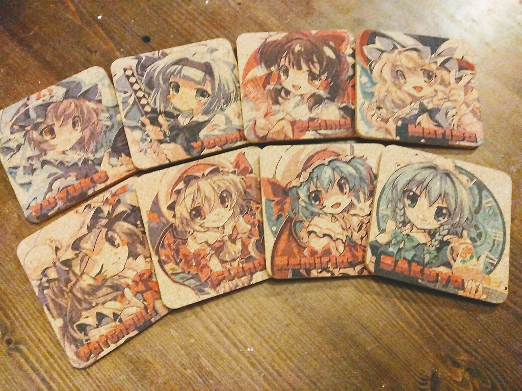 東方コルクコースター　フルカラー