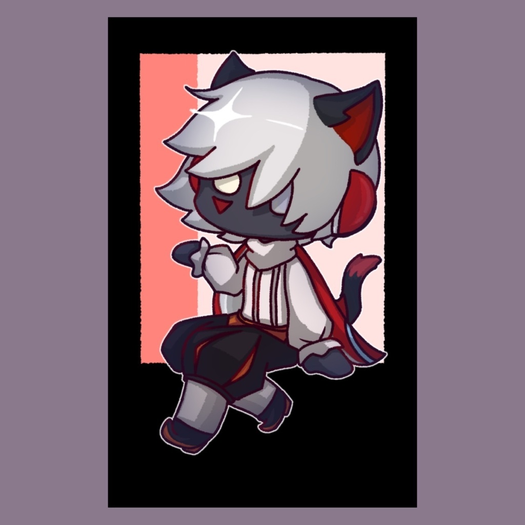 赤にゃんこフォト風カード