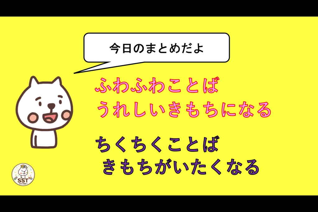 (SST)ふわふわ言葉とちくちく言葉【PowerPoint|パワーポイント|パワポ|放課後等デイサービス|放デイ|デイサービス||スライド|支援教材|発達支援|療育|教材】