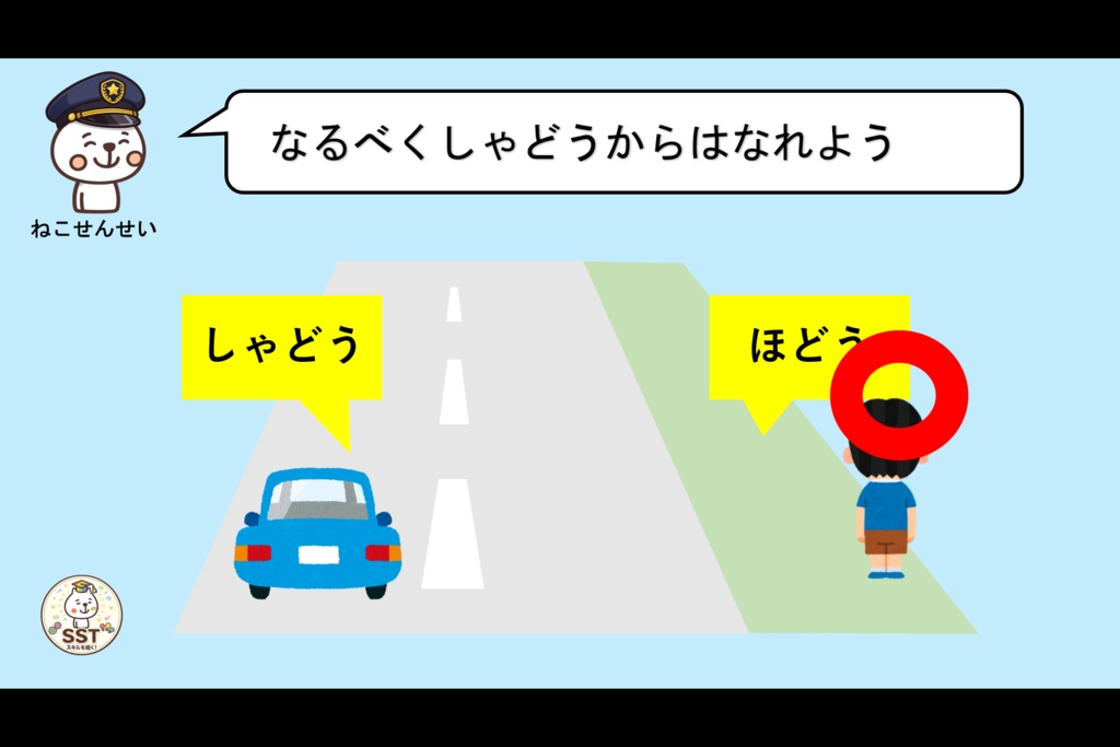 (SST)交通安全【PowerPoint|パワーポイント|パワポ|放課後等デイサービス|放デイ|デイサービス||スライド|保育園|発達支援|療育|教材】
