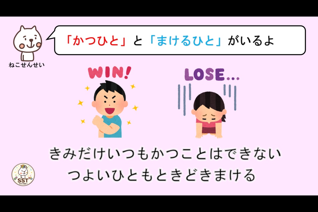 (SST)負けてもいいよ【PowerPoint|パワーポイント|パワポ|放課後等デイサービス|放デイ|デイサービス||スライド|保育園|発達支援|療育|教材】