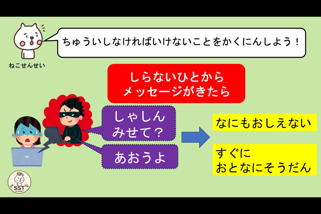 お子さんがネット上のトラブルに巻き込まれない為のSST「ネットのルールを守ろう~オンラインゲーム編~」