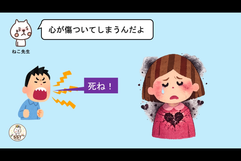怒りの感情から強い言葉を発してしまうお子さんに向けたSST「気持ちが伝わる言葉を使おう」(高学年用)