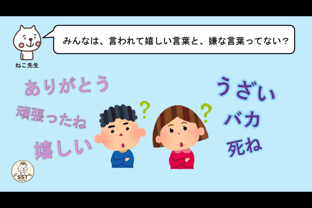 怒りの感情から強い言葉を発してしまうお子さんに向けたSST「気持ちが伝わる言葉を使おう」(高学年用)