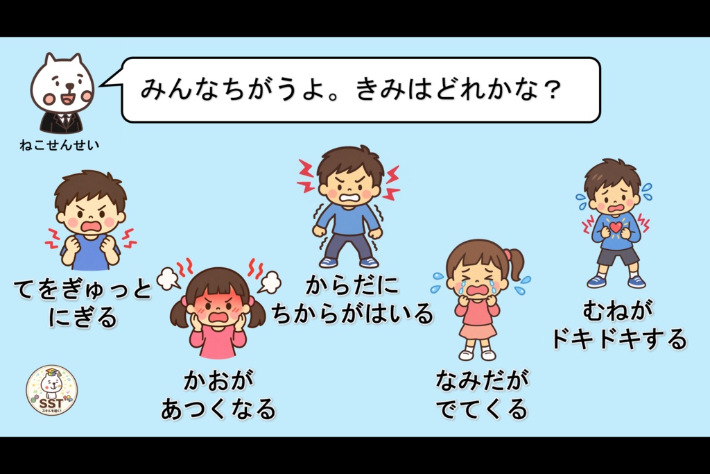 【おうちSST】子どもの怒りとの付き合い方② からだスイッチ編〜イライラサインに気づいてホッとする〜【5〜8歳向け/PowerPoint教材】