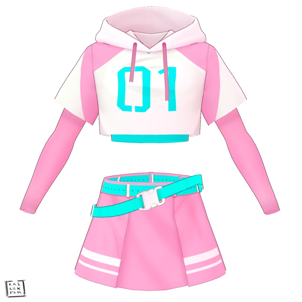 【Vroid用】 Hatsune Miku Fortnite Skin