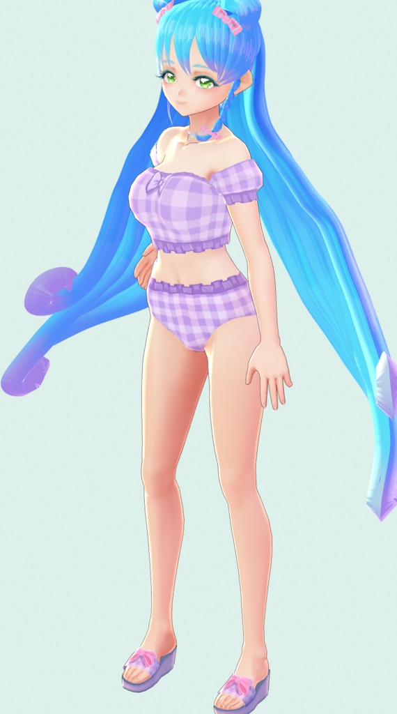 ゆめかわチェック水着