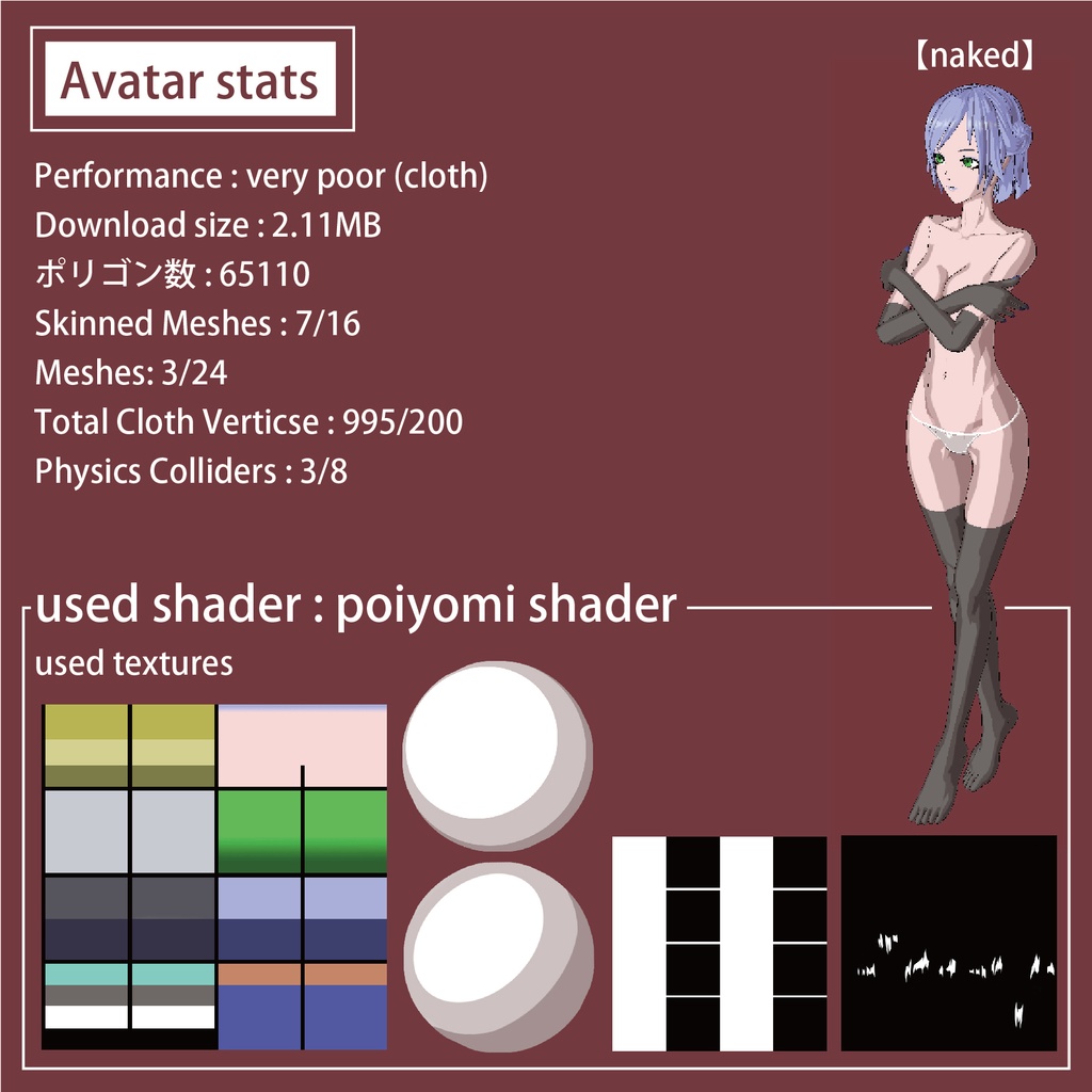 muffin-chan 3Dモデル