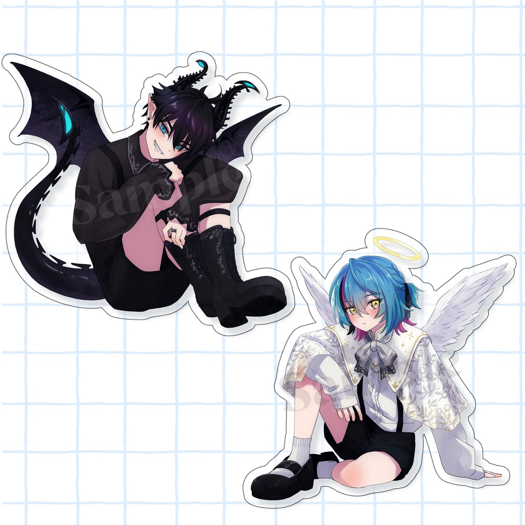 悪魔と天使アクリルスタンド