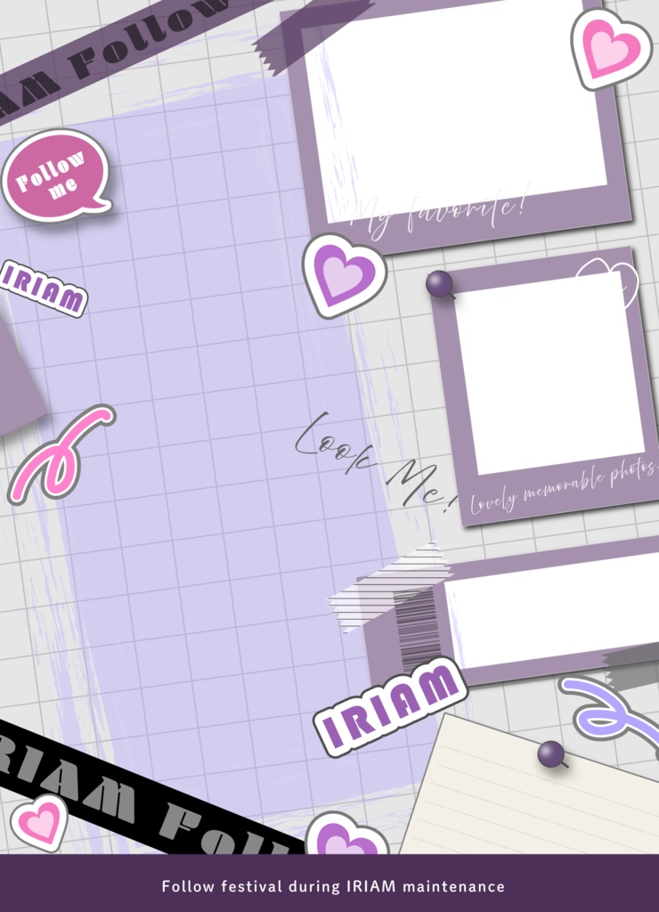 【商用利用・色変更OK!】IRIAMメンテ中のフォロー祭り画像