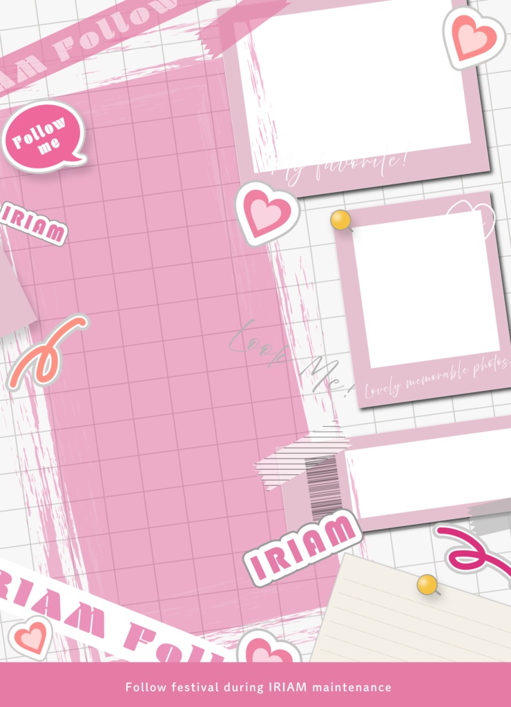 【商用利用・色変更OK!】IRIAMメンテ中のフォロー祭り画像