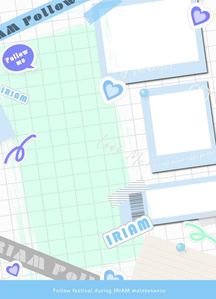 【商用利用・色変更OK!】IRIAMメンテ中のフォロー祭り画像