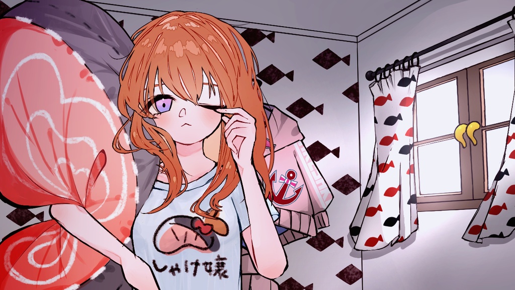 しゃけ嬢Tシャツ