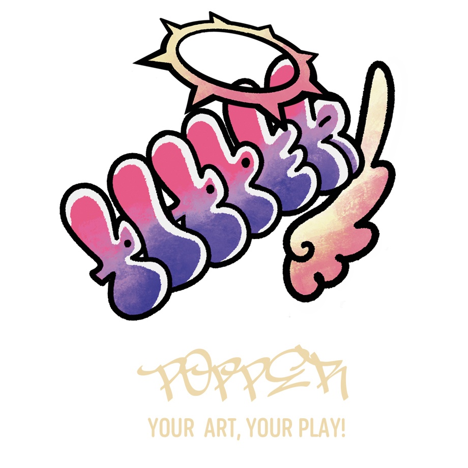 【POPPER】 WHITE TEE SHIRTS