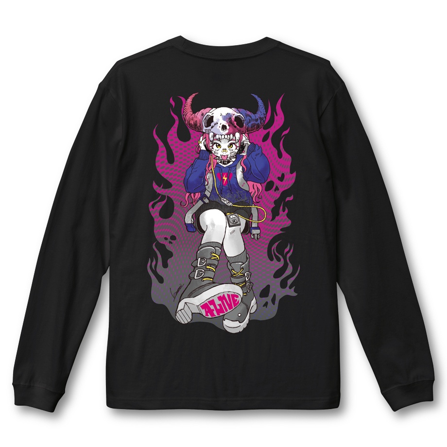 【ALIVE】 BLACK LONG SLEEVE T-SHIRT