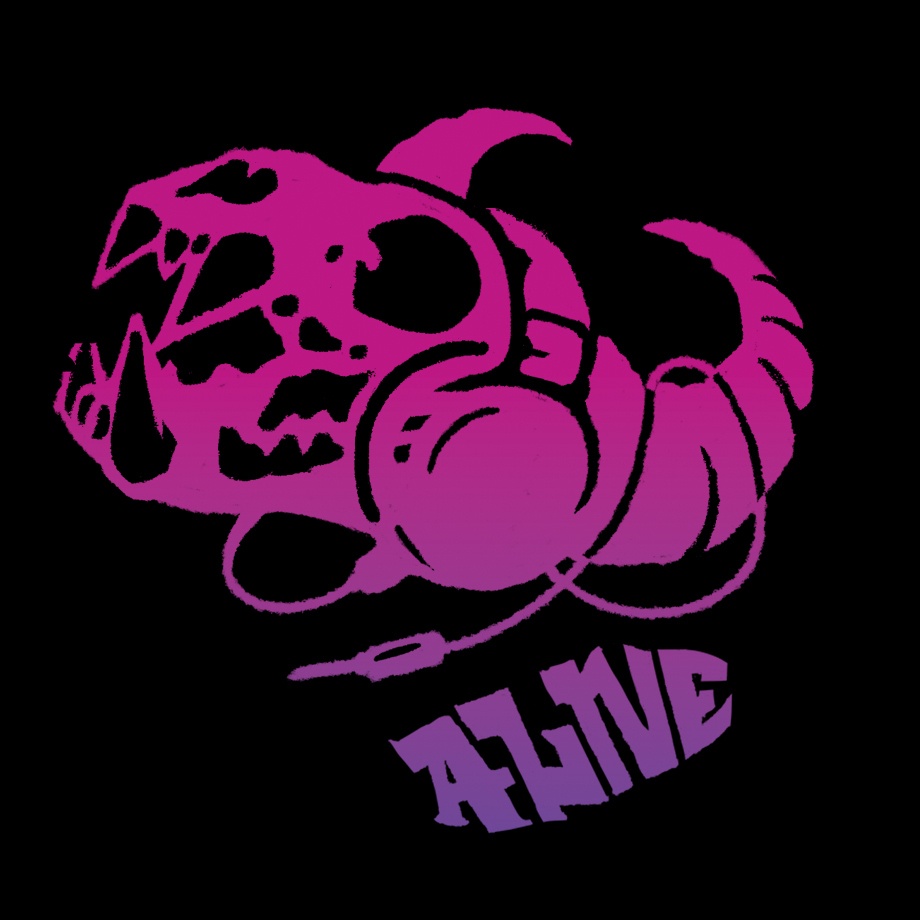 【ALIVE】 BLACK LONG SLEEVE T-SHIRT