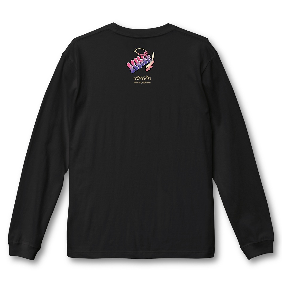【POPPER】 BLACK LONG SLEEVE T-SHIRT
