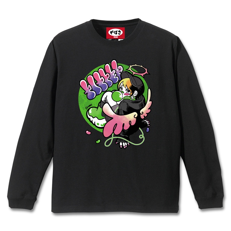 【POPPER】 BLACK LONG SLEEVE T-SHIRT