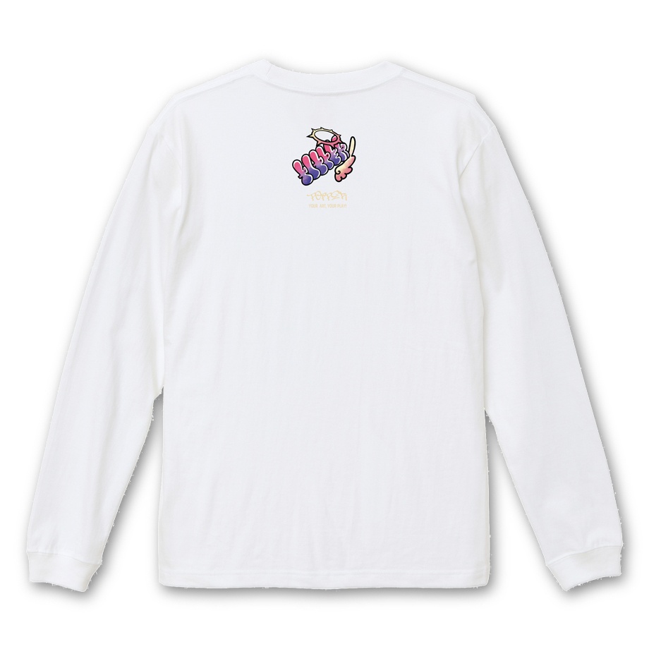 【POPPER】 WHITE LONG SLEEVE T-SHIRT