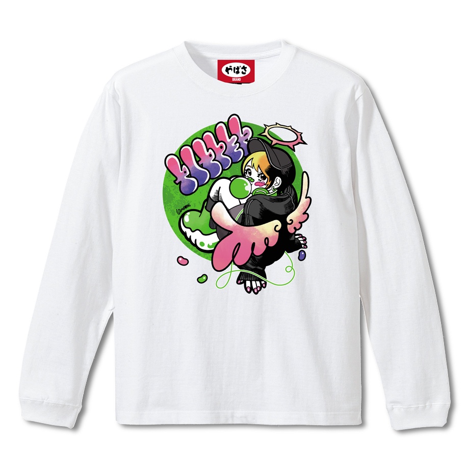 【POPPER】 WHITE LONG SLEEVE T-SHIRT