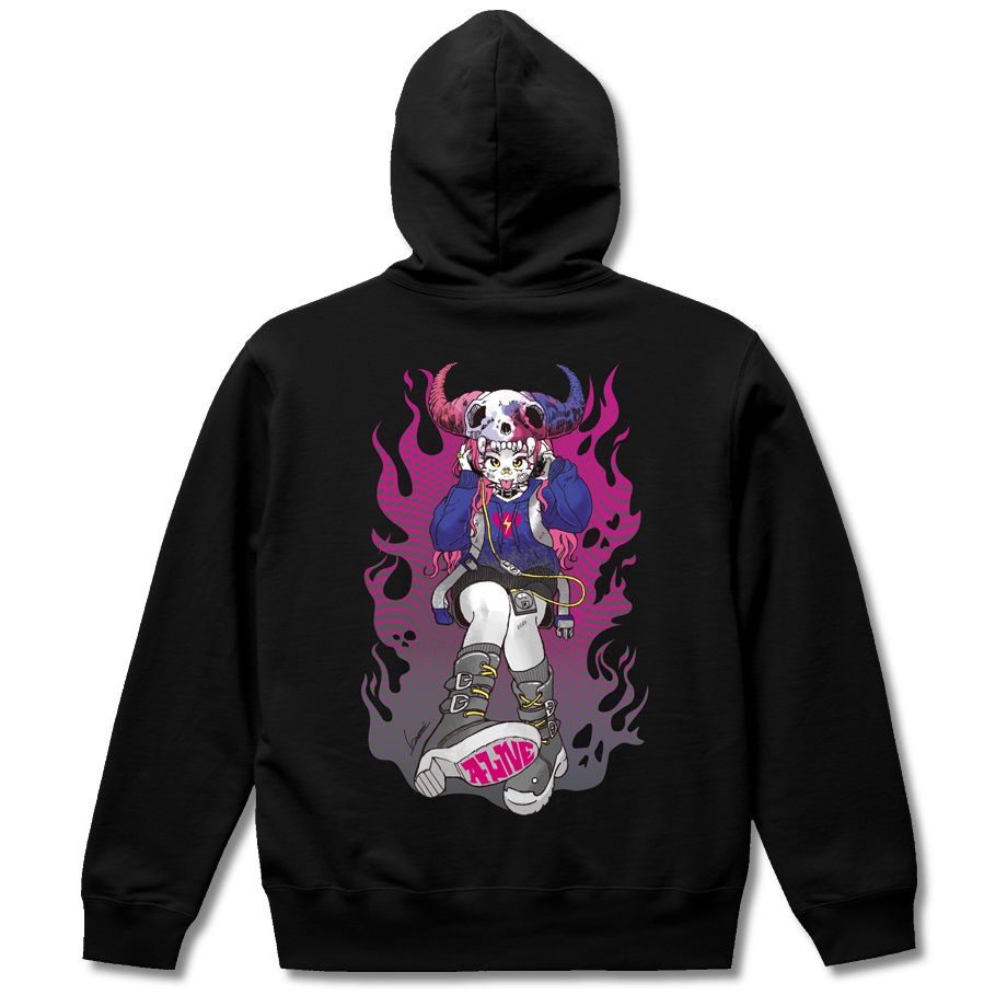 【ALIVE】 BLACK HOODIE