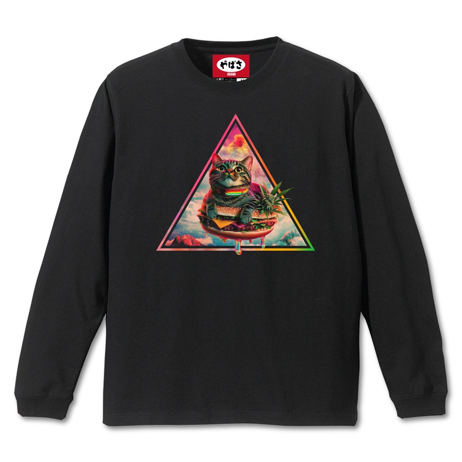 【五次元キャット】 BLACK LONG SLEEVE T-SHIRT