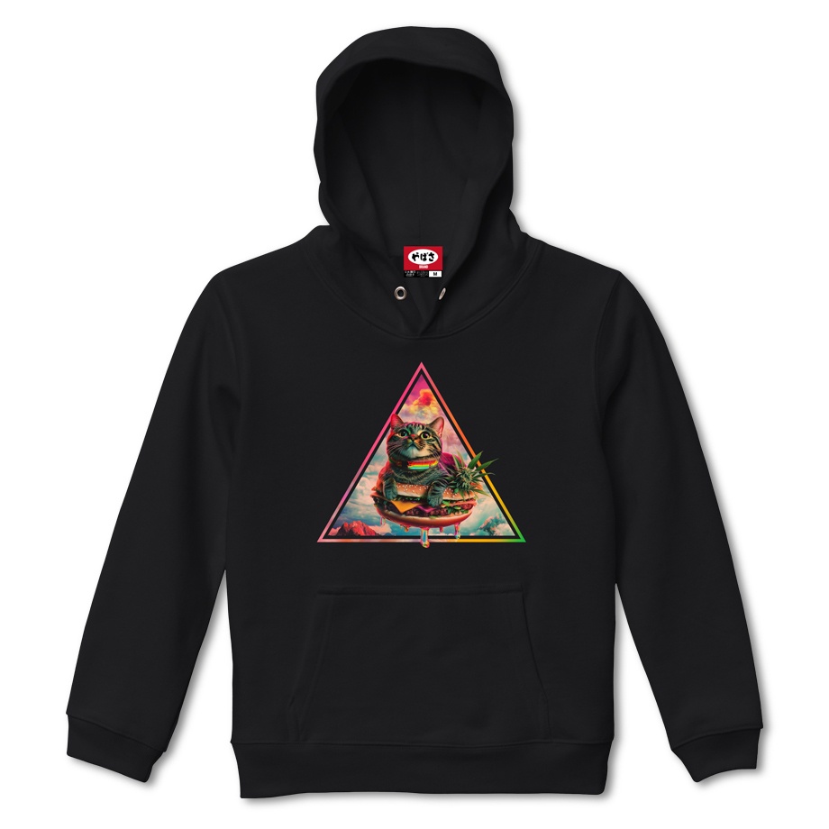 【五次元キャット】 BLACK HOODIE