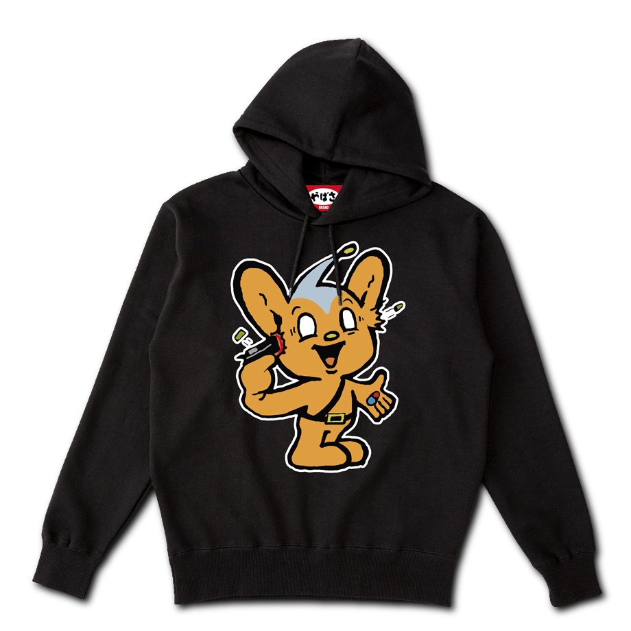 【頭ズドンくん】 ポケットレス BLACK HOODIE