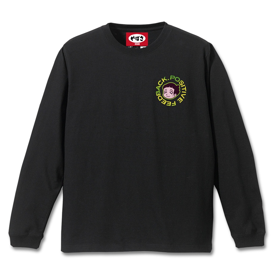 【初期おっとりヘップバーンデスグラフィック】 BLACK LONG SLEEVE T-SHIRT