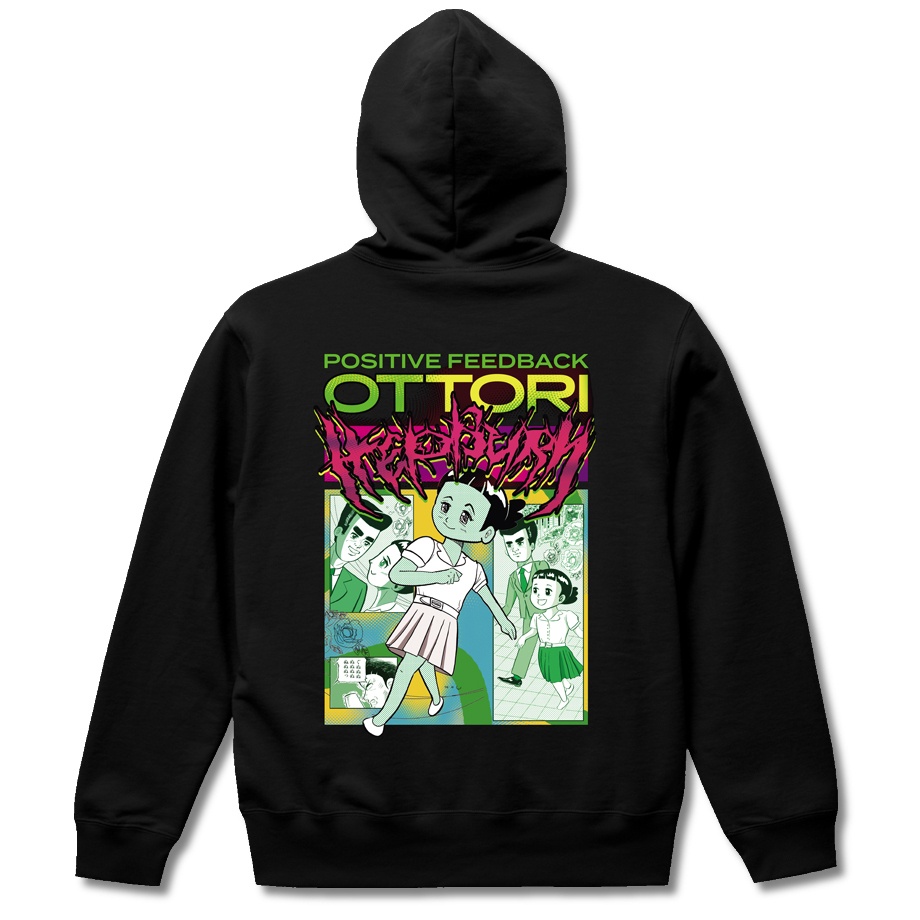 【初期おっとりヘップバーンデスグラフィック】 BLACK HOODIE